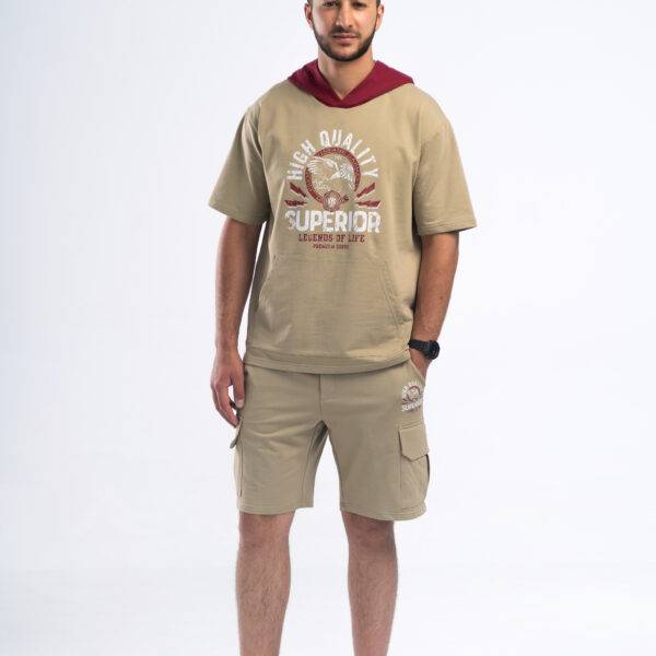 Khaki Men’s Athletic two-piece set